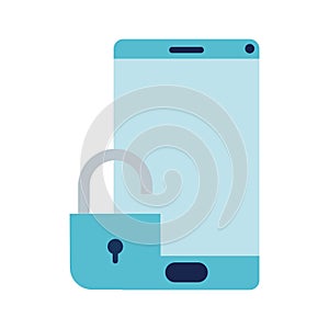 Smartphone device with padlocked icon