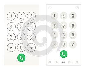 Smartphone dial keypad