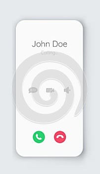 Smartphone dial phone ui set. Phone pad, call screen with keypad dial buttons. Mockup incoming call. Vector isolated