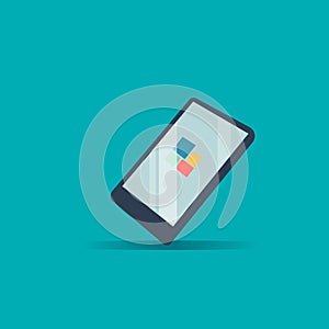 Smartphone dispaly application on screen vector