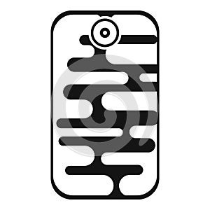 Smartphone showing abstract data visualization icon