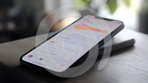 Smartphone displaying app interface