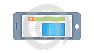 Smartphone Displaying Colorful Mobile Interface Layout Vector, vector design Generative AI