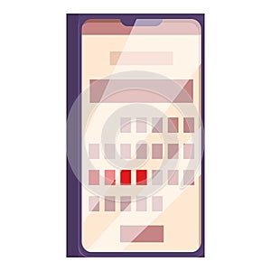 Smartphone showing menstrual cycle tracking app for modern women& x27;s health photo