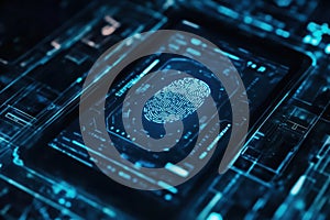 Smartphone displays fingerprint scanner for security