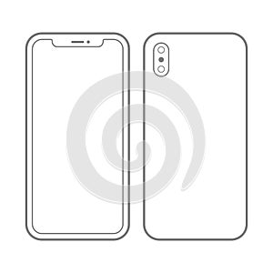 Smartphone doodle vector illustration for application and advertising