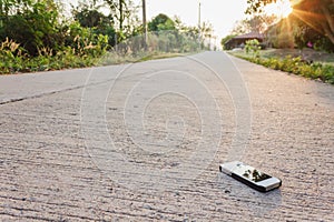 Smartphone drop or loss smartphone on street