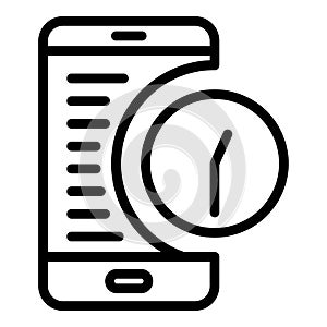 Smartphone estimator icon, outline style