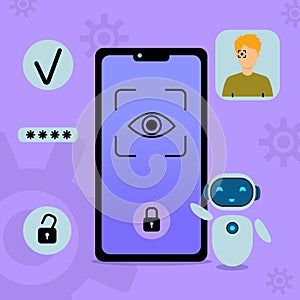 Facial Recognition Unlock on Smartphone