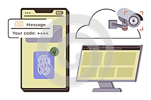 Multi-Factor Authentication with Biometric Fingerprint, Code Verification, and Cloud Security Monitoring