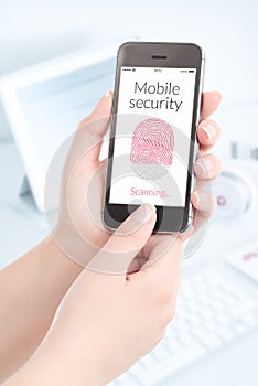 Smartphone fingerprint scanning for mobile security
