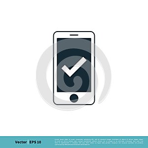 Smartphone Fixed Icon Vector Logo Template Illustration Design. Vector EPS 10