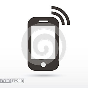 Smartphone flat icon. Sign mobile phone