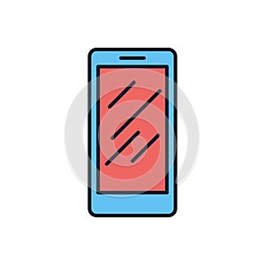 Smartphone Flat related vector icon