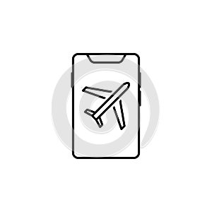 Smartphone flight mode icon. Element of smartphone icon