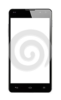 Smartphone Frontal White Screen Isolated