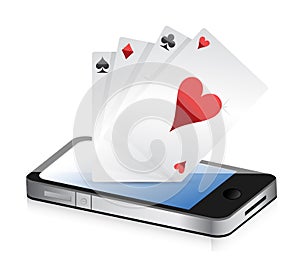 Smartphone Gambling - Poker Aces. Online gambling