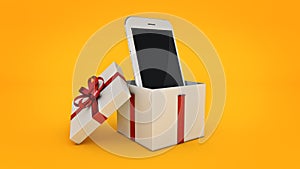 Smartphone. Gift box concept.