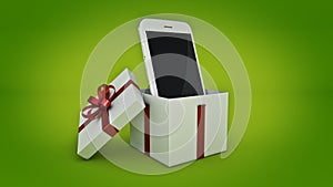 Smartphone. Gift box concept.