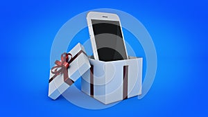 Smartphone. Gift box concept.