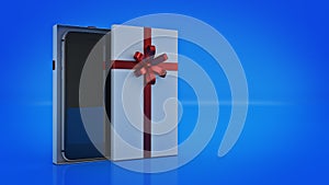 Smartphone. Gift box concept.
