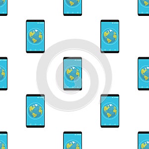 Smartphone Globalization Seamless Pattern