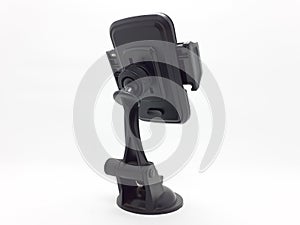 Smartphone or GPS device holder for car`s dashboard in white  background 07
