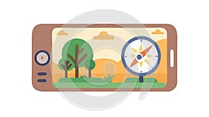 Smartphone GPS Map Icon, Mobile Navigation System Vector, vector design Generative AI