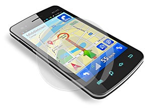 Smartphone with GPS navigation