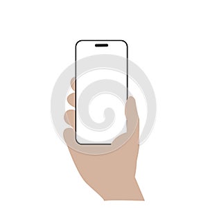 Smartphone in hand symbol vector