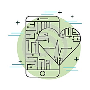 Smartphone heartbeat health care app technology