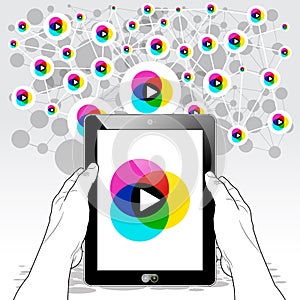 Vertical Tablet PC streaming media player