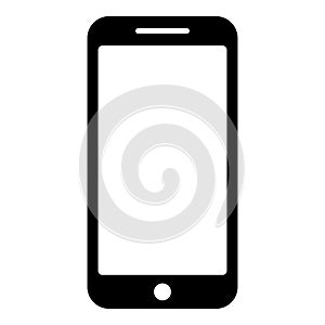 Smartphone icon black color vector illustration flat style image