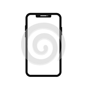 Smartphone icon in flat style. Vector phone or icon symbol. Telephone symbol button icon. Technology communication background.