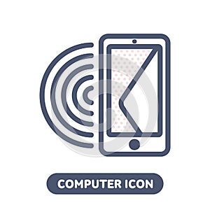 Smartphone icon in linestyle