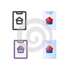 Smartphone icon pack isolated on white background. for your web site design, logo, app, UI. Vector graphics illustration and
