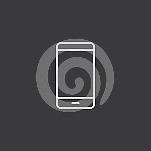Smartphone icon, screen on dark background