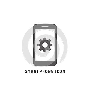 Smartphone icon simple flat style vector illustration