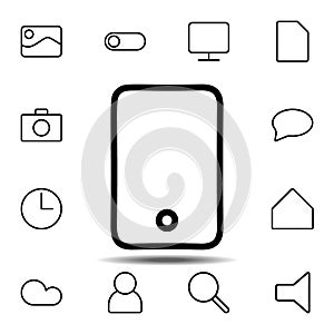 smartphone icon. Simple thin line, outline vector element of minimalistic, web icons set for UI and UX, website or mobile