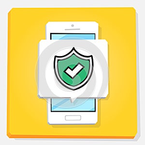 3d vector illustration of smartphone