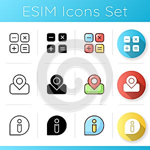 Smartphone interface icons set