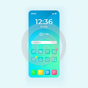 Smartphone interface vector template