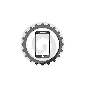 smartphone logo icon vector illustration design