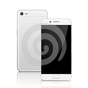 Smartphone, mobile phone isolated. Blank screen mobile vector. Cellphone communication technology