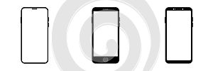 Smartphone. Mobile phone Template. Telephone. Realistic vector illustration of Digital devices. Realistic smartphone mockup