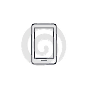 Smartphone, mobile phone thin line icon. Linear vector symbol