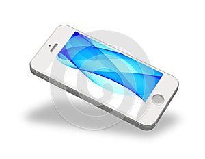 Smartphone Mockup with Amazing Screen for Design Project Mock Up 3D illustration Isolate on White Background