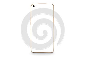 smartphone mockup blank screen isolated with clipping path on white background, flat display