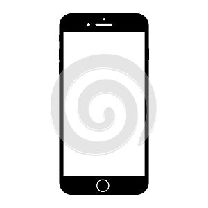 New modern white smartphone similar to iphone 8 plus photo