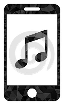 Smartphone Music Triangle Filled Icon